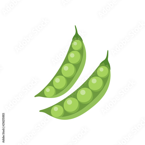 Colorful peas clipart cartoon. Peas vector illustration. photo