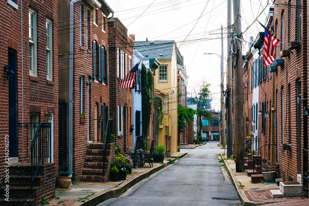 Churchill Street in Federal Hill, Baltimore, Maryland