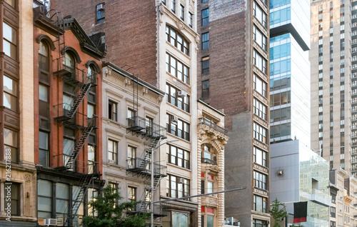 Photography Block of old historic buildings along 23rd Street in Manhattan New York City NYC