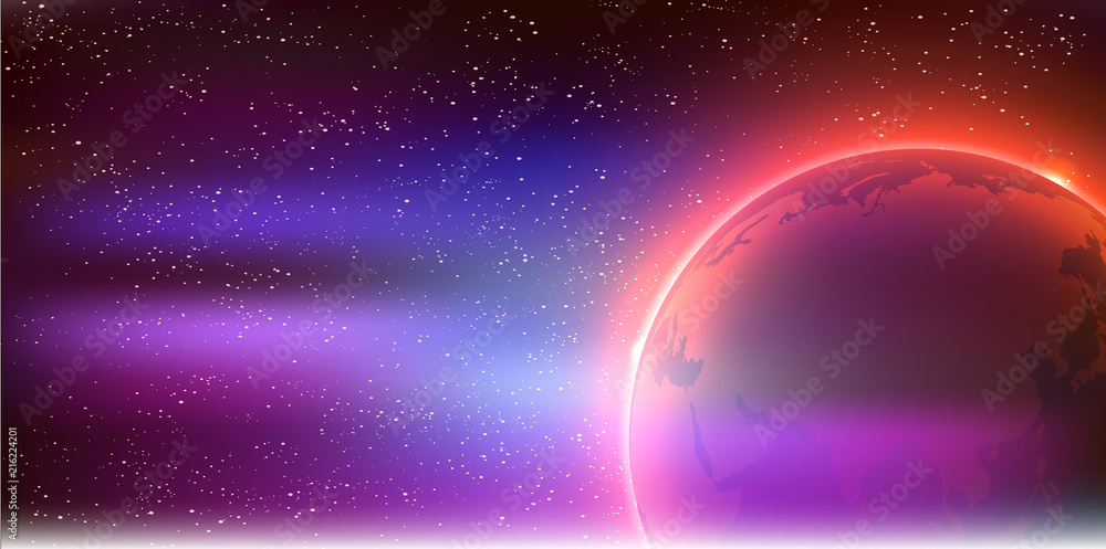 地球夜空宇宙背景stock Vector Adobe Stock 地球夜空宇宙背景stock Vector Adobe Stock