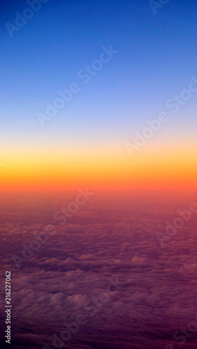 Sunset view from airplane window © taffpixture