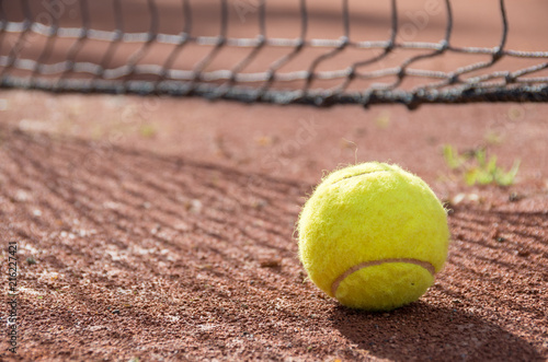 Tennis ball close up