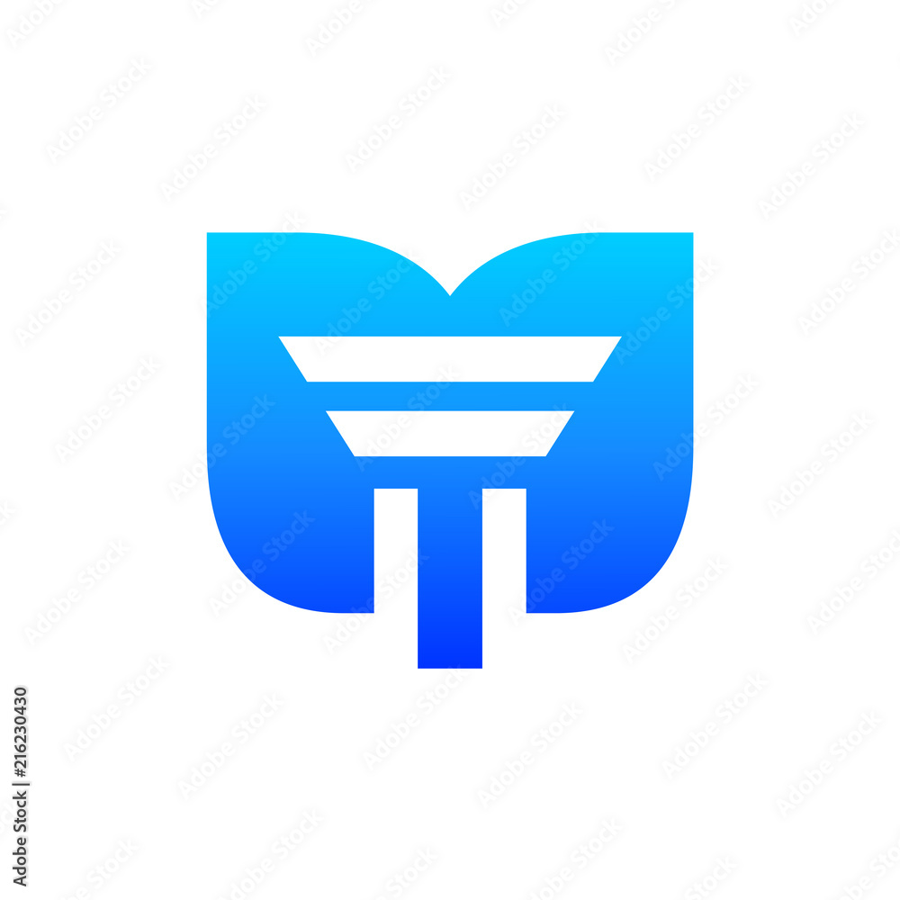 Pillar Letter M Initial Logo Template Pillar Letter M Initial Logo Template