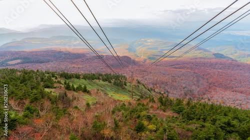 Fotografie Hakkoda mountain and ropeway in beautiful autumn season, Aomori, Japan