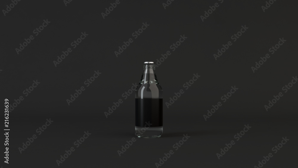 Mock up of water bottle with blank label Mock up of water bottle with blank label