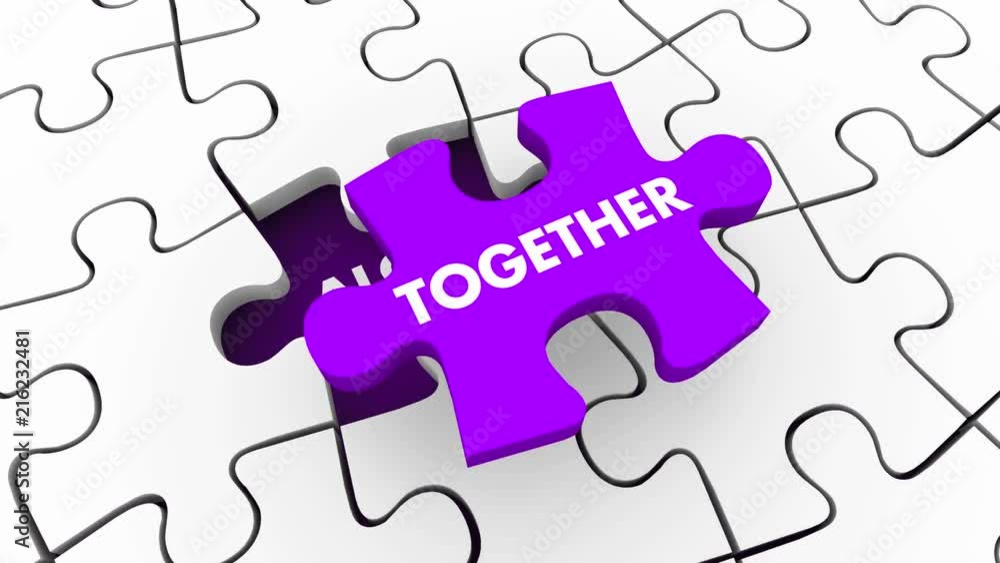 Alone Vs Together Collaboration Partnership Group Team Puzzle 3d Animation Alone Vs Together Collaboration Partnership Group Team Puzzle 3d Animation