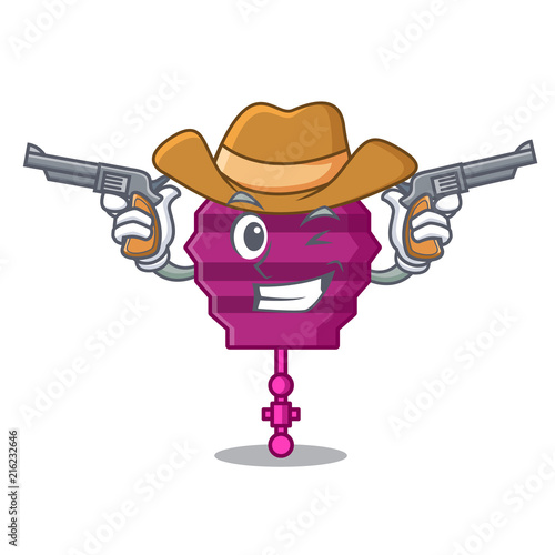 Cowboy paper lantern character cartoon