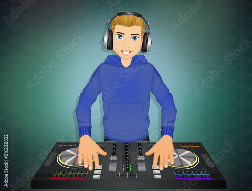 illustration of DJ