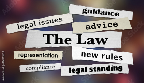The Law Legal Headlines Advice Lawyer Attorney 3d Illustration