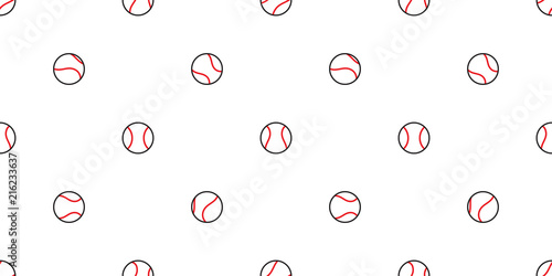 baseball Seamless pattern vector tennis ball tile background wallpaper isolated white