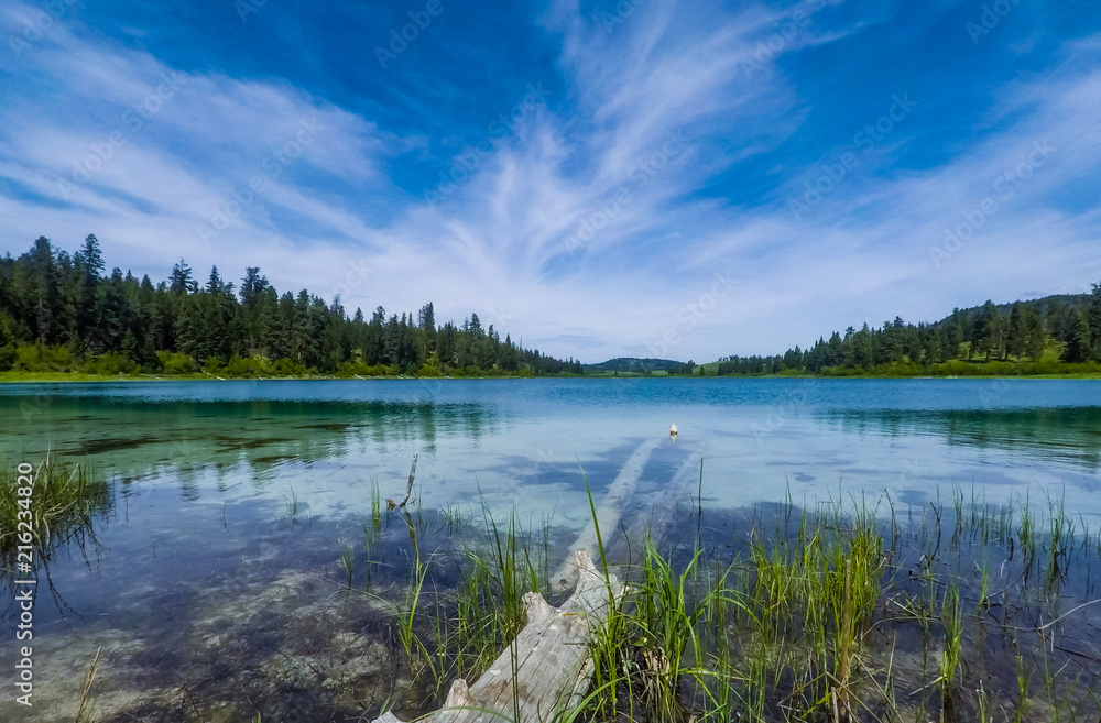 Turquoise Lake in Summer Landscape Turquoise Lake in Summer Landscape