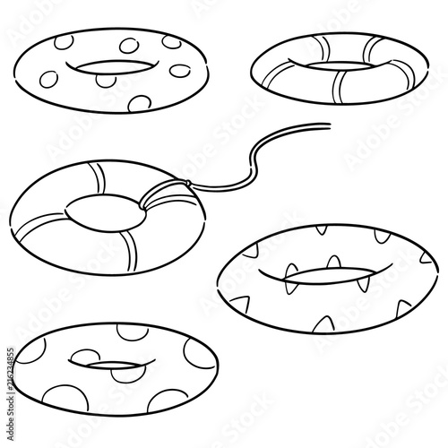 vector set of life ring