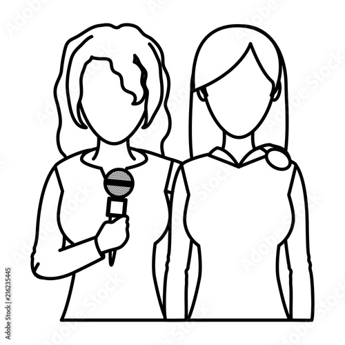 line women reporters partner news conference