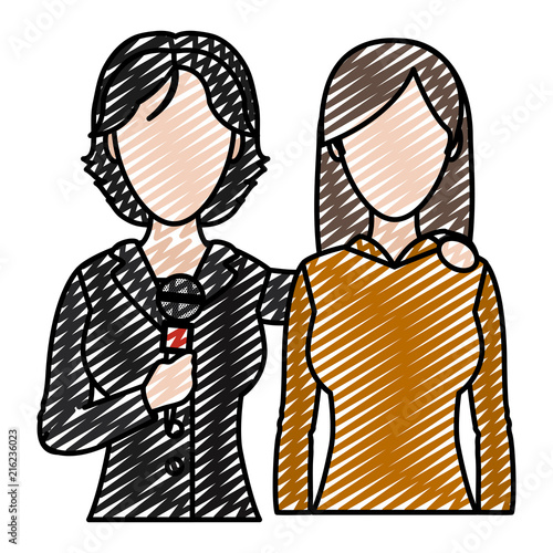 doodle women reporters partner news reportage