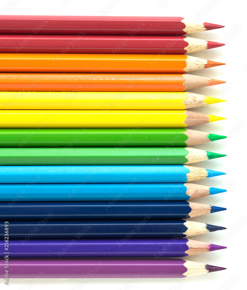 Color pencils and white background Color pencils and white background