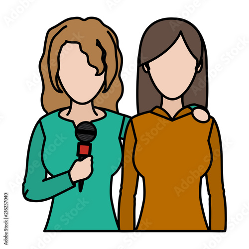color women reporters partner news conference