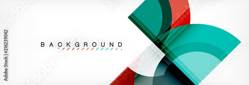 Vector circular geometric abstract background