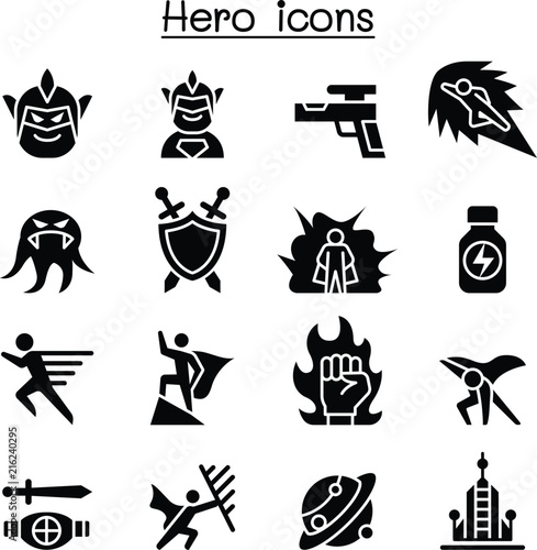 Hero icon set