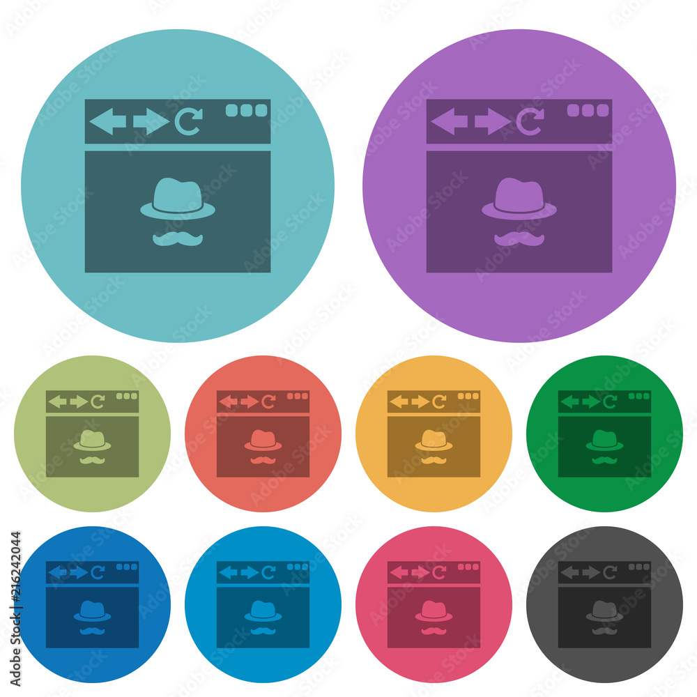 Browser incognito window color darker flat icons Browser incognito window color darker flat icons