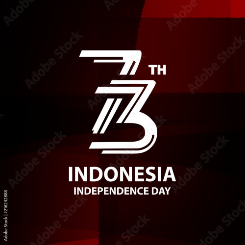73th Happy Independence Day Indonesia