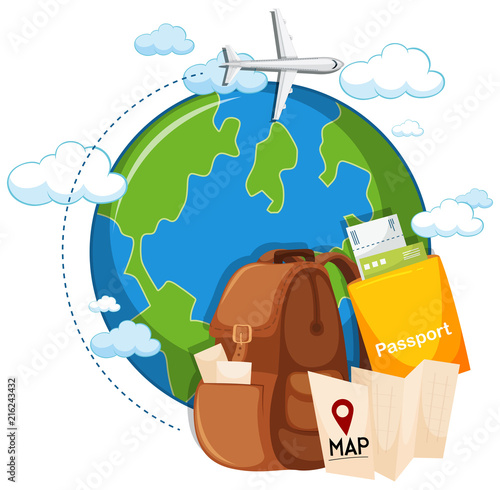 A travel icon elements