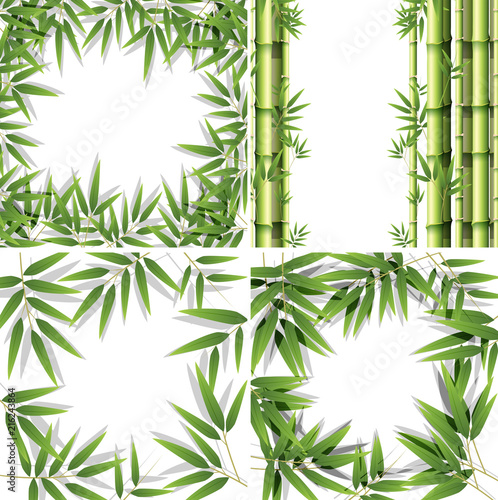 Set of bamboo frames