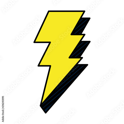 color electric thunder darger bolt symbol
