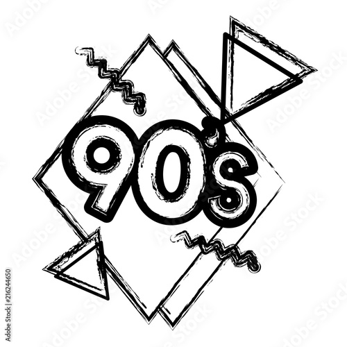 grunge trendy retro 90s art style