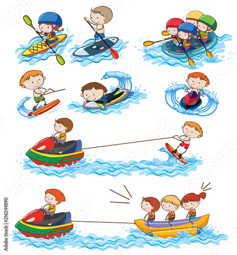 A set of water activities