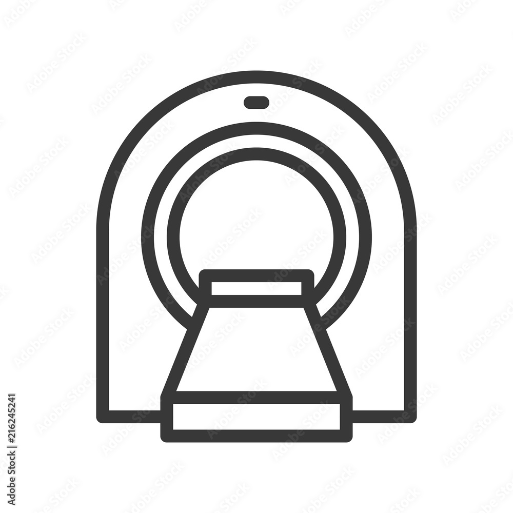 ct scanner, hospital related simple outline icon ct scanner, hospital related simple outline icon