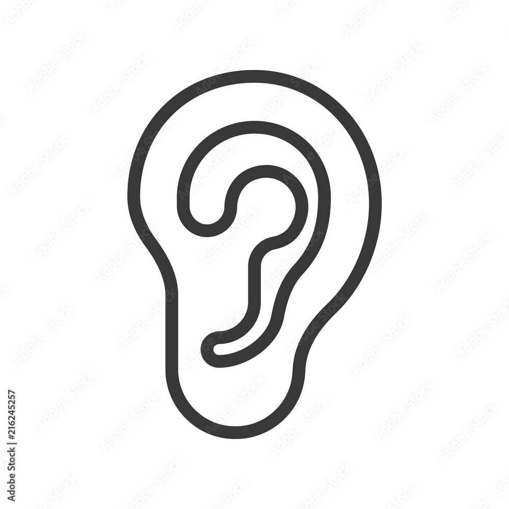 ear, human organ related outline icon ear, human organ related outline icon