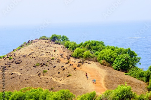 The calm, serene and popular Chapora Fort in Goa, India photo