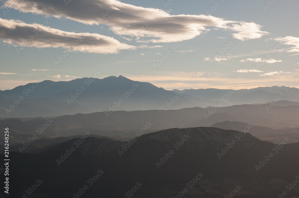 The Pyrenees from Queribus Castle