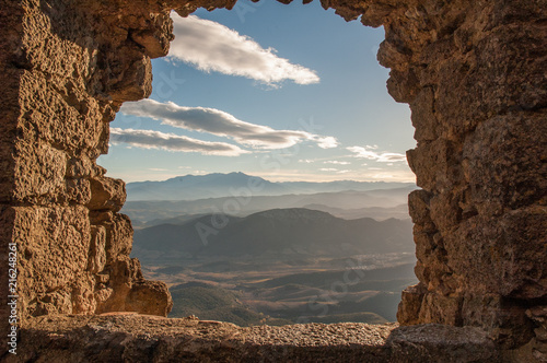 The Pyrenees from Queribus Castle