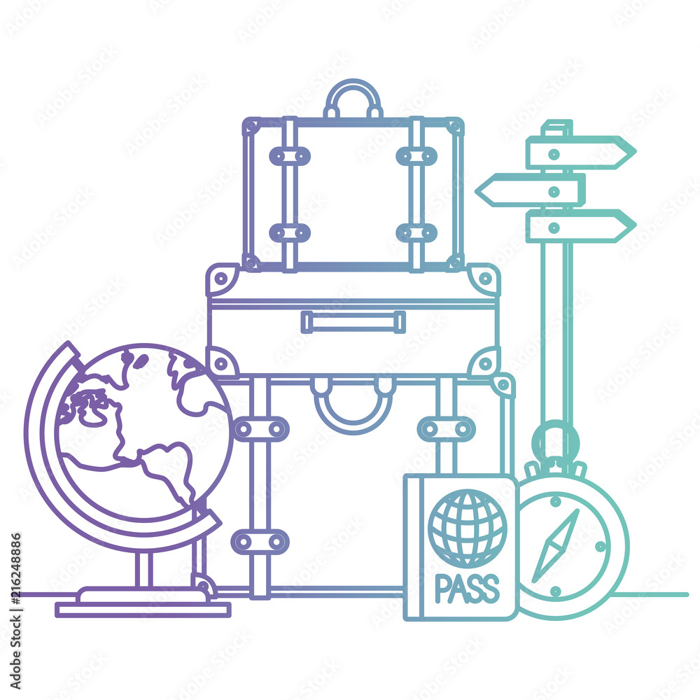 travel vacations set icons vector illustration design travel vacations set icons vector illustration design