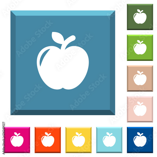Apple white icons on edged square buttons