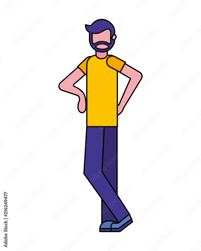 young man avatar character young man avatar character