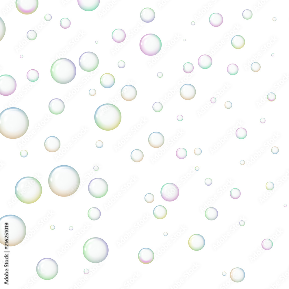 Wallpaper with shiny soap bubbles. Freshness and purity. Vector illustration. Wallpaper with shiny soap bubbles. Freshness and purity. Vector illustration.