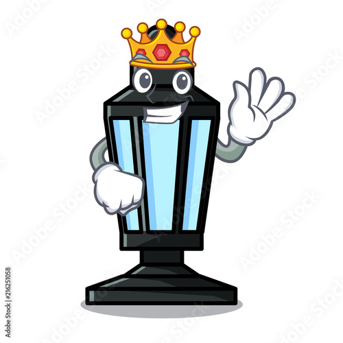 King street lamp mascot cartoon