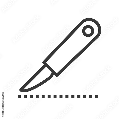 lancet or scalpel for surgery, medical related outline icon
