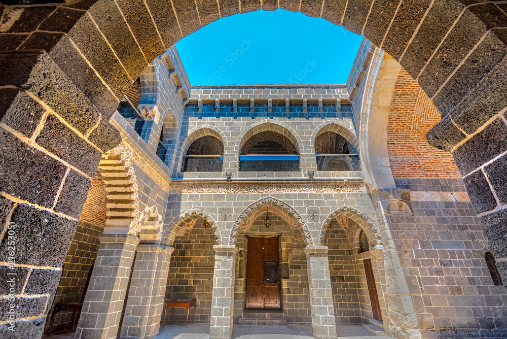 View of Mesudiye Medresesi in courtyard of Ulu Mosque