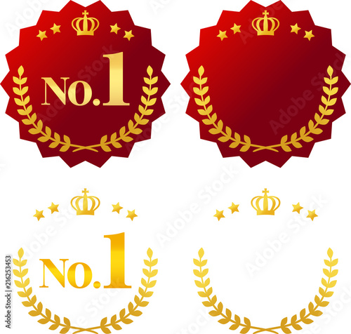 月桂樹の装飾とNO.1のアイコン