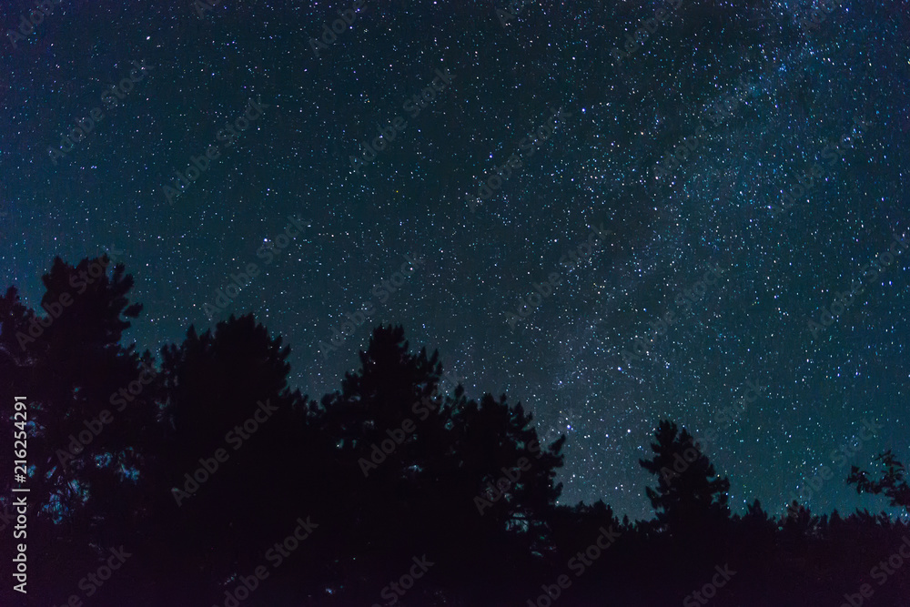 Starry sky overlooking the Milky Way site Starry sky overlooking the Milky Way site
