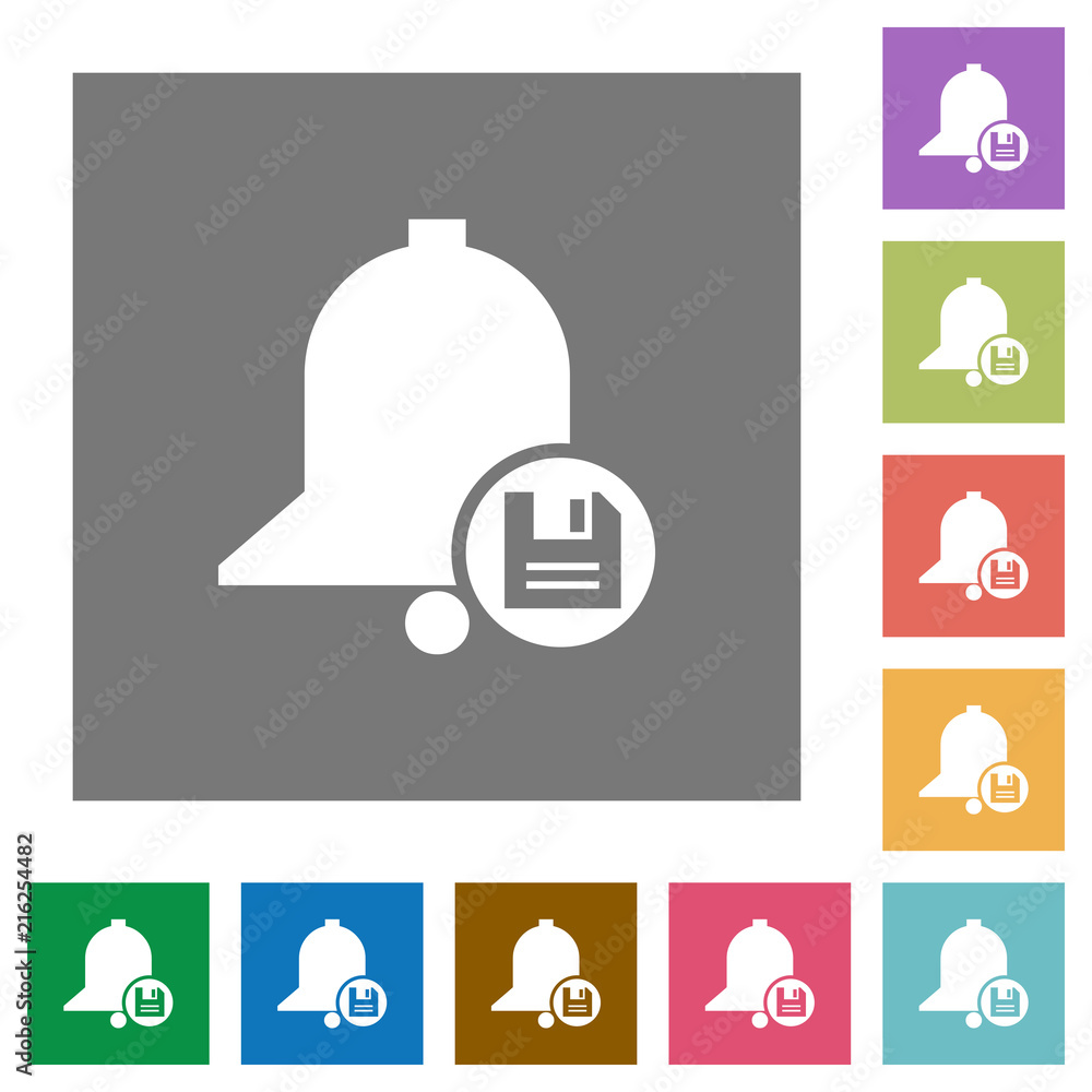Save reminder square flat icons Save reminder square flat icons