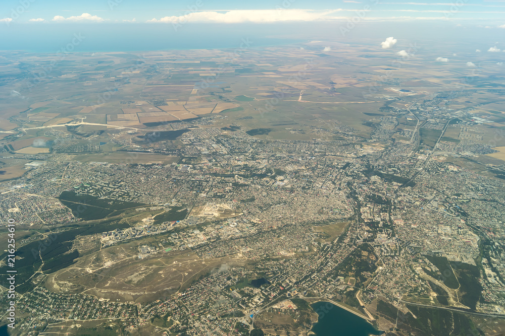 View from the plane to Simferopol, Crimea