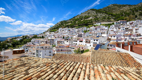 Fotografie, Obraz panorama de maisons blanches à mijas 3