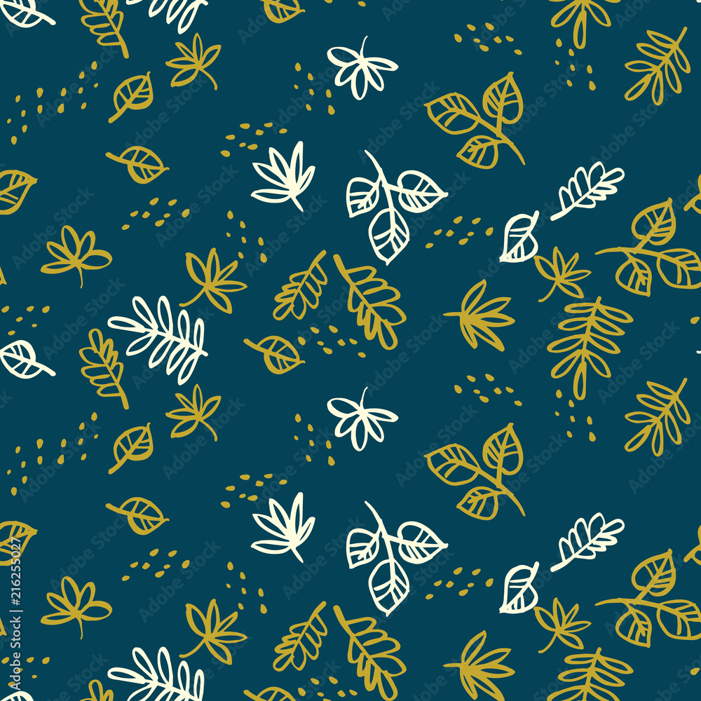 Naive simple floral seamless pattern