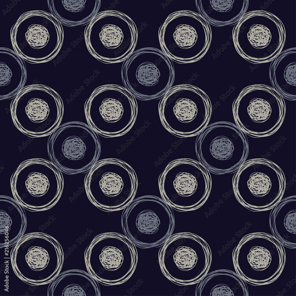 Polka dot seamless pattern. Geometric background. Brushwork. Hand hatching. Scribble texture. Тextile rapport. Polka dot seamless pattern. Geometric background. Brushwork. Hand hatching. Scribble texture. Тextile rapport.