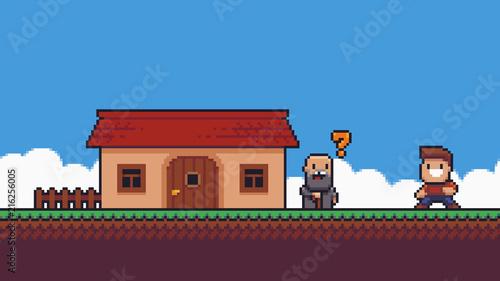 Pixel Art Game Scene