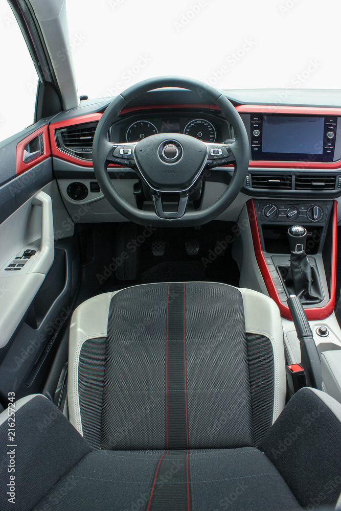 steeringwheel and dashboard, cockpitt of a car